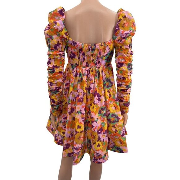 Zimmermann Ruched Floral Mini Dress NWT - Picture 6 of 10